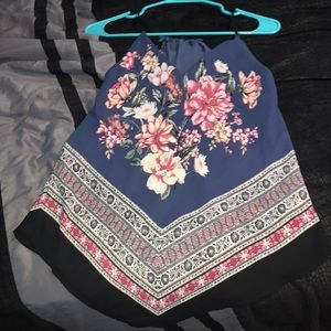Floral tank flowy